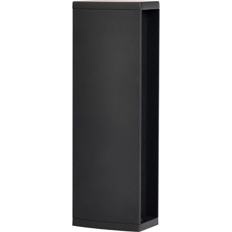 Litecraft Blake Outdoor Post with 2x UK 3 Pin Mains Power Outlet Sockets, Black (1/5)