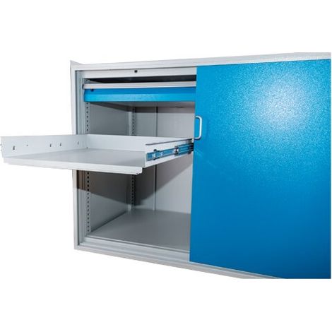 Stahlfachboden ausziehbar, R 24-24, Tragkraft 100 kg