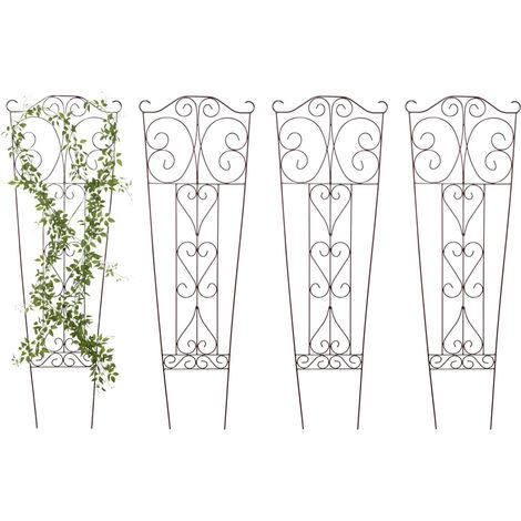 Metall-Gartenspalier für Kletterpflanzen, gebogenes Design