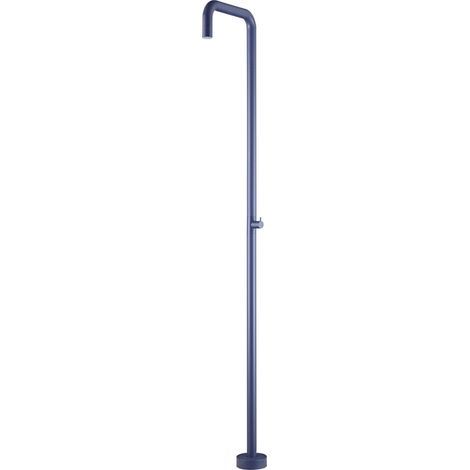 Columna de Ducha Exterior para Jardín y Piscina, Monofluido, Agua Fría, Control con Giro 90° (Azul Oceano)