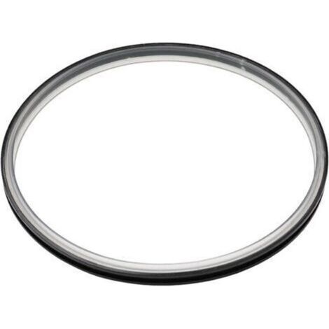 Joint de couvercle compatible avec Vorwerk Thermomix TM31 robot de cuisine - Anneau d'étanchéité, transparent / noir (1/2)