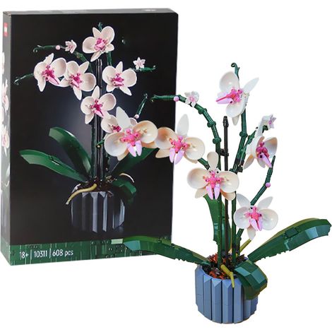 Lot 10311 Orchidée artificielle Ikoner, plante décorative pour intérieur, cadeau de Noël