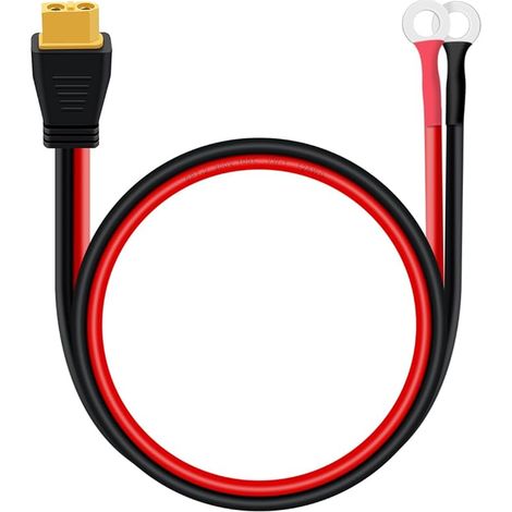 XT60 to O Ring Terminal 12AWG XT60 Female to O-Ring Cable for Portable Power Station Batteries Drones and Remote Controlled Cars (1m) (1/5)