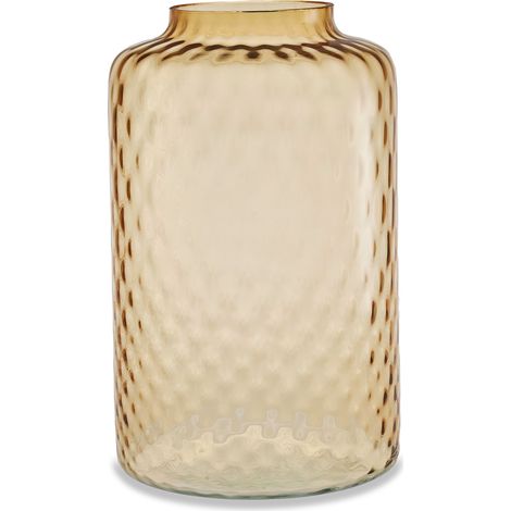 "Vaso artigianale BOTTIGLIA in vetro di Murano ambra 33 cm" (1/2)