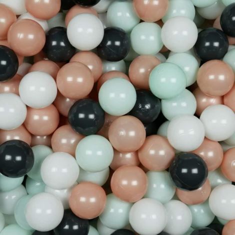 Balles De Piscine - 25 Pièces - Blanc Graphite Or Rosa Menthe Clair - Pour Jeux Aquatiques Trampoline Bain (1/3)
