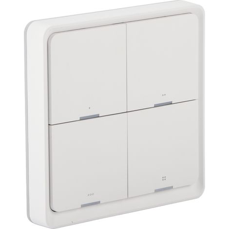 Interrupteur mural intelligent sans fil à 4 voies avec contrôle par application mobile pour ZigBee (1/5)