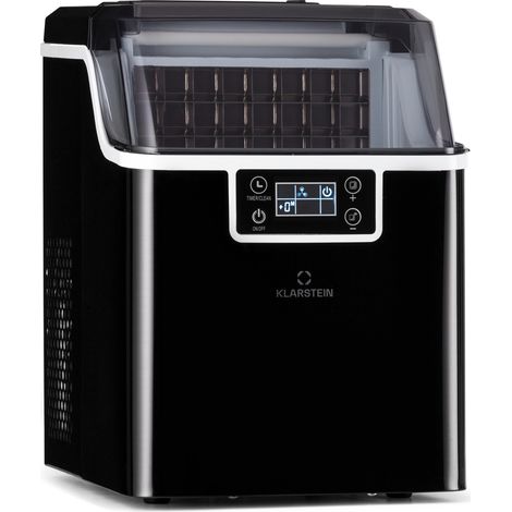 Klarstein Klarstein Eiswürfelmaschine für Zuhause Camping Gastro, Schnelle Mini Eiswürfelmaschine Klein, Profi Eismaschine für Große Kleine Klare Eiswürfel, Selbstreinigend mit 3,2L Eiswürfelbehälter,