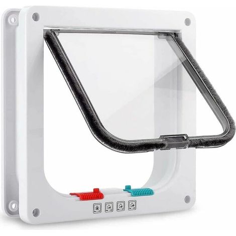 Grande porte pour chien, porte pour chat, porte pour animal domestique, installation facile (taille : m) White-M SSXJV (1/5)