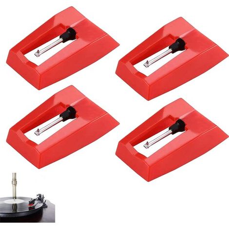 Tonabnehmernadel 4 Stück Ersatznadeln Universal Nadel Ersatznadel für Plattenspieler Ersatznadel für Vinyl Schallplattenspieler und Phonographen (1/5)