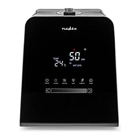 Humidificador SmartLife  110 W  Con Niebla fría y cálida  5.5 l  Higrómetro  Minutero  Mando a distancia  Modo nocturno  Negro