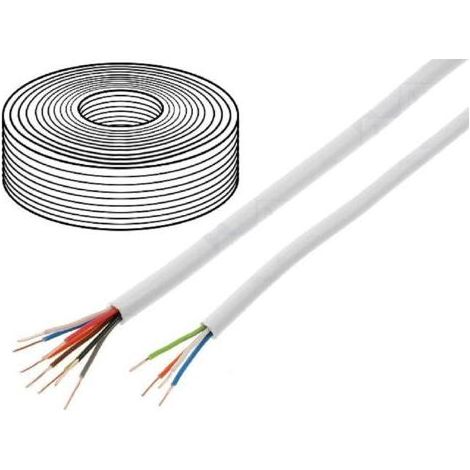 100m Cable video surveillance - YTDY - cuivre - 2x0.5mm - blanc (1/2)