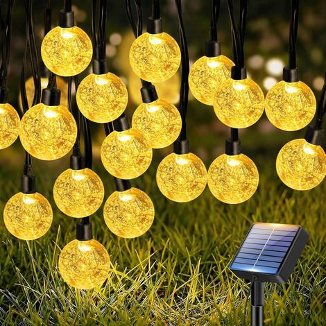10 m Outdoor Solar Fairy Lights, LED Solar String Lights, IP65 Waterproof, 8 Modes Solar Outdoor Light for Garden, Terrace, Balcony, Party, Christmas, Decoration, Warm White (1/5)