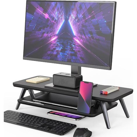 Support Ecran PC, Pour Ordinateur Moniteur TV, Noir, 60cm (1/5)