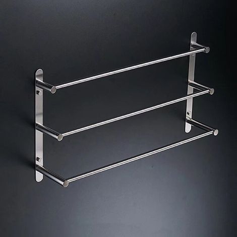Porte-serviettes mural acier inoxydable 50 cm rangement