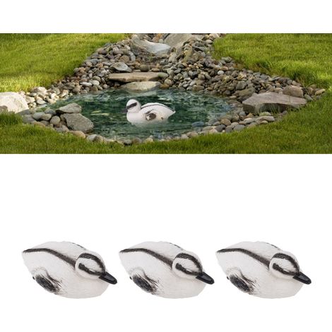 Set mit 3 Kunststoff-Entenküken für Terrassenteiche, schwimmende Enten, geeignet für Gartenteiche oder Teichdekoration (Typ C) (1/5)