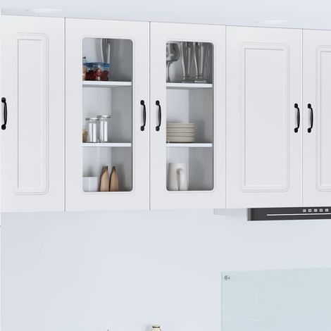 Armoire de cuisine avec stockage-Meuble de cuisine-Armoire de rangement Kalmar Blanc 40 x 31 x 80 cm 661604 (1/5)