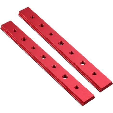 BUNTHAUS 2 packs de coulisseau en T pour travail du bois, coulisseau en T en alliage d'aluminium, barre coulissante à fente en T pour gabarit à onglet, vis T, fixation à fente pour travail du bois DIY
