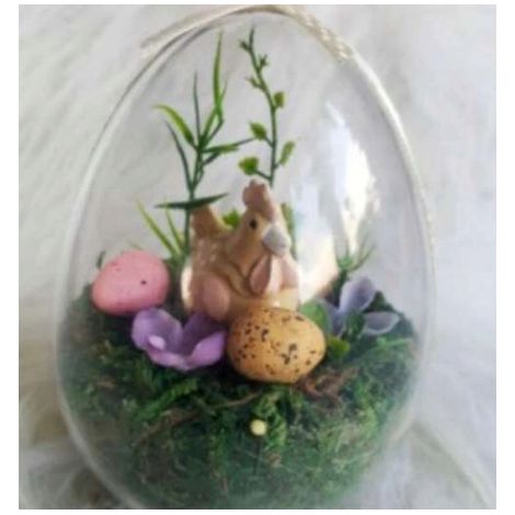 Uova decorative in acrilico, alte 9 cm, 5 pezzi. (1/5)