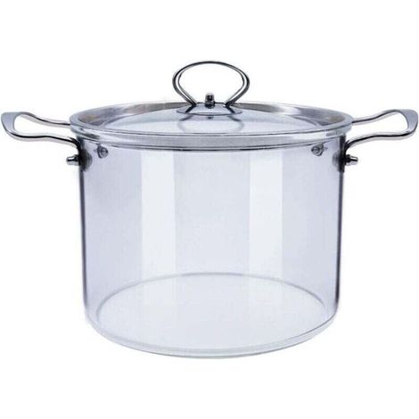Marmite en verre avec couvercle Marmite en verre transparent (3,5 L) (1/4)