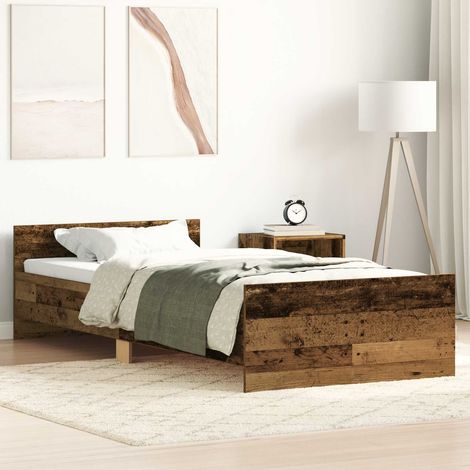 vidaXL Struttura del letto Legno antico Legno ingegnerizzato (1/5)