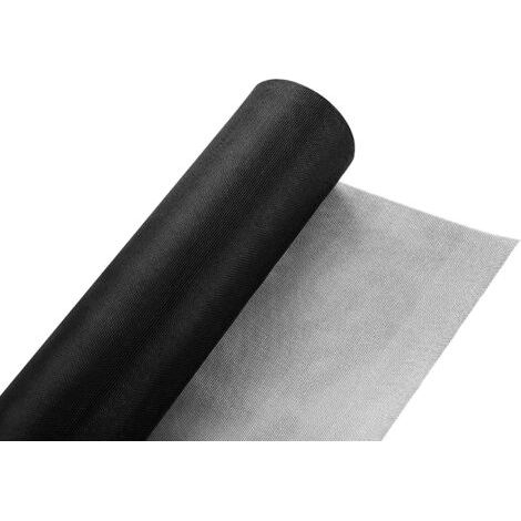 Rouleau de moustiquaire en fibre de verre 72" x 100' Rouleau continu Protection UV Installation et réparation Moustiquaire pour porte et fenêtre (72" ​​x 100', noir) (1/4)