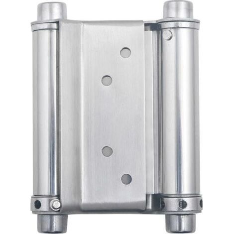 2Pcs Charnières À Ressort Double Action en Acier Inox Charnières de Porte de Saloon Gond Porte Battante, Capacité de Charge Jusqu'à 15 Kg