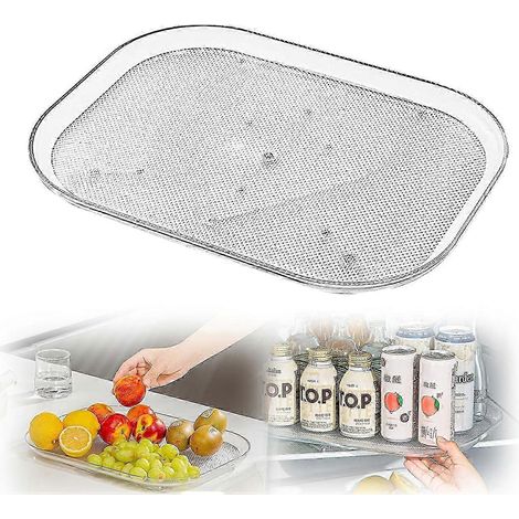 Organisateur de table tournant carré Lazy Susan 2023, étagère de rangement transparente pour condiments, présentoir rotatif pour la maison (1/5)