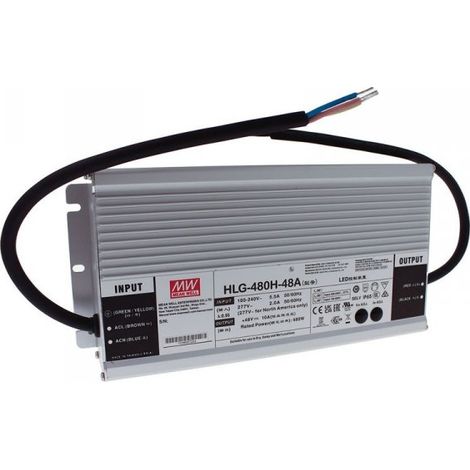 MW MEAN WELL HLG-480H-48A Alimentatore IP67 480W 48V 10A Input 220V e 110V