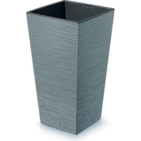 Pot de fleurs avec reserve d´eau 29x29x55cm gris galet - FURU