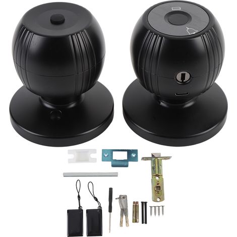 Bouton de porte intelligent WiFi à empreintes digitales, 5 en 1, carte de mot de passe, clé pour application Tuya, déverrouillage biométrique sans clé, pour chambre à coucher et appartement, noir