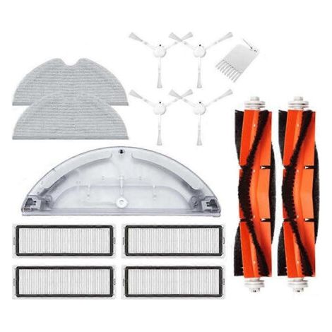 Kit de pièces détachées pour aspirateur robot Xiaomi Mijia 1C STYTJ01ZHM : brosse latérale principale, réservoir d'eau, lingette de nettoyage et filtre HEPA