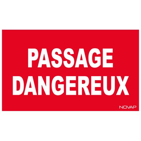 Panneau Passage dangereux - Rigide 330x200mm - 4160375