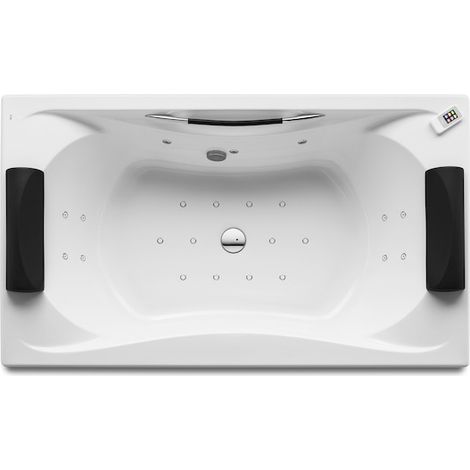 Baignoire rectangulaire hydromassage BeCool Total 1900 x 1100 mm Blanc - Roca (1/3)