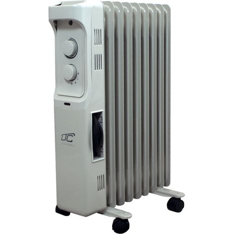 LTC UG09 Elektrischer Heizkörper grau 2000W mit Thermostat (1/4)