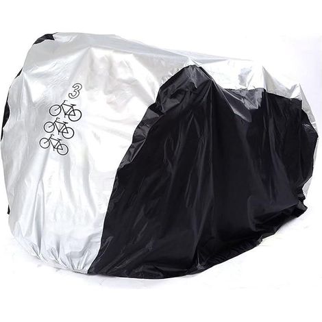 Protection extérieure UV, protection contre la poussière et l'eau, étanche pour vélo, moto et VTT, taille L (peut couvrir trois vélos) (1/5)