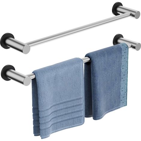 Porte-Serviettes magnétique, Barre magnétique en Argent avec Longueur réglable, en Nickel brossé antidérapant en Acier Inoxydable pour réfrigérateur, Four, Lave-Vaisselle, Lave-Linge (2 (1/5)