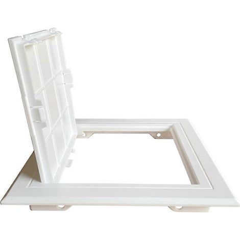 Plaque de recouvrement de trappe d'inspection en PVC pour tuyau d'évacuation, avec ruban adhésif double face, adaptée aux ouvertures de 350 mm x 350 mm. (1/5)