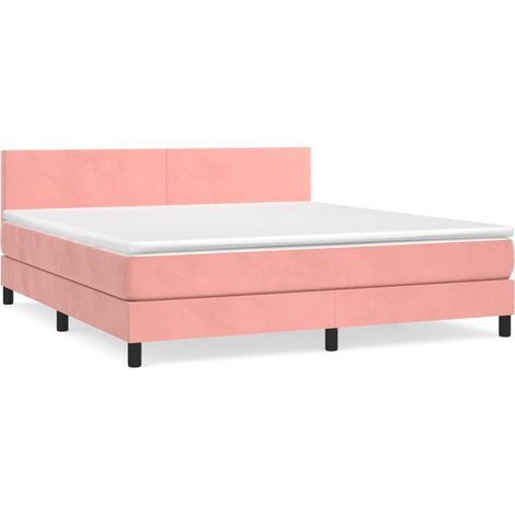 Maison Exclusive - Boxspringbett mit Matratze Rosa 180x200 cm Sam