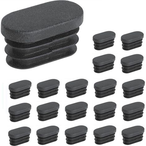 Embouts en Plastique pour Tubes Pieds de Meubles Embouts Ovales pour Pieds de Chaise en Plastique Bouchon pour Tuyau Ovale pour Pieds de Meuble Trampoline Armoire Chaise 20 pièces (15x30mm)
