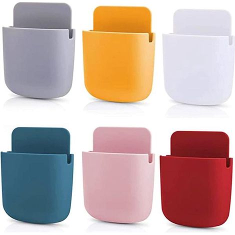 3 Supports Muraux Télécommande Chargeur Téléphone Bleus