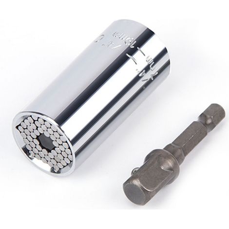 Douille universelle 7mm à 19mm, acier trempé haute dureté, grand couple, outil multifonction avec adaptateur pour perceuse (1/5)