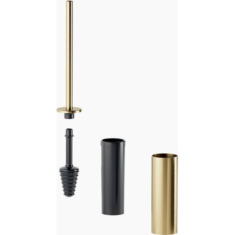 Inda - Meine Minilove Wand-Toilettenbürste, innen gebürstetes Gold/Grau (1/2)
