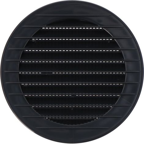 5 Griglie di aerazione rotonde incassate con zanzariera ø100mm ABS grigio antracite