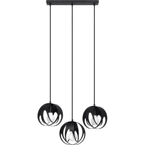 Lampada a sospensione Tulos nero 50x117x16cm Sollux (1/5)