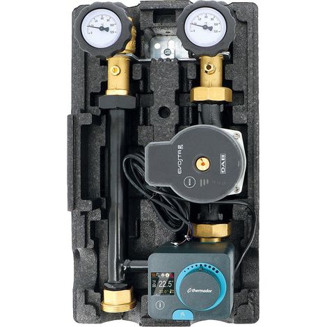 Groupe hydraulique MODULFIT PREMIUM mélangé avec circulateur, régulation RA230AC - DN20 - Thermador