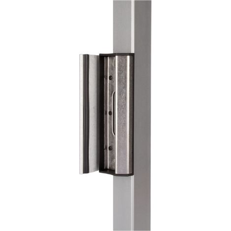 Locinox – Gâche réglable en acier inoxydable pour profils carrés aluminium non traités – Fixation durable pour projets professionnels – Résistance à la corrosion
