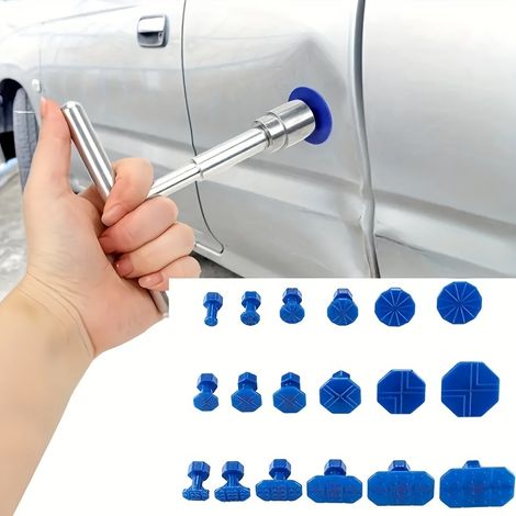 Outils de réparation de bosses pour voiture — Extracteur sans perçage et débosseleur à poignée en T, dotés de poignées ergonomiques.