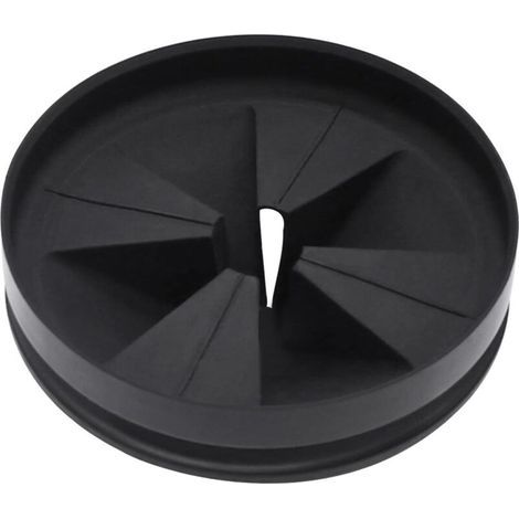 Waste Disposal Splash Guard, 3 3/8" QCB-AM Replacement Sink Baffle for InSinkErator Evolution Series, Black (1/4)