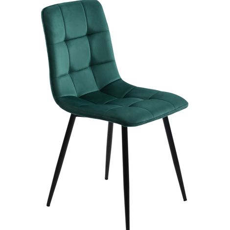 Set tavolo da pranzo 5 pezzi rotondo 100 cm con 4 sedie in velluto verde e gambe dorate (1/5)
