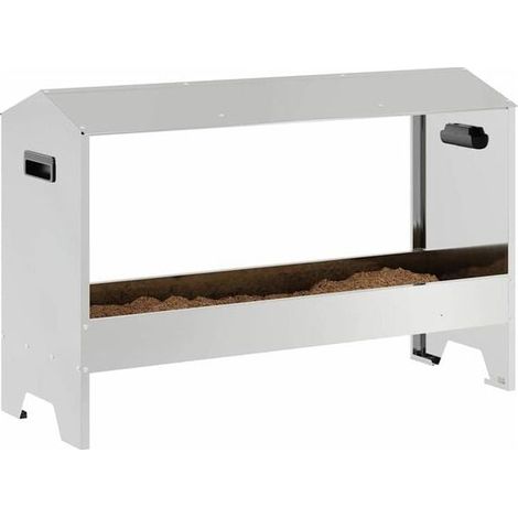 Plateau argenté pour mangeoires à poules 81 x 32 x 53,5 cm
